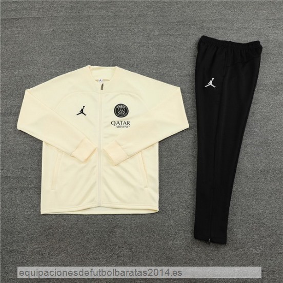 Nuevo Conjunto Completo Ropa Deportiva Con Cremallera Larga Paris Saint Germain 23/24 Amarillo I Negro Baratas